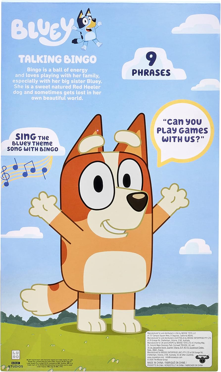 Bluey 12 Talking Bingo Plush