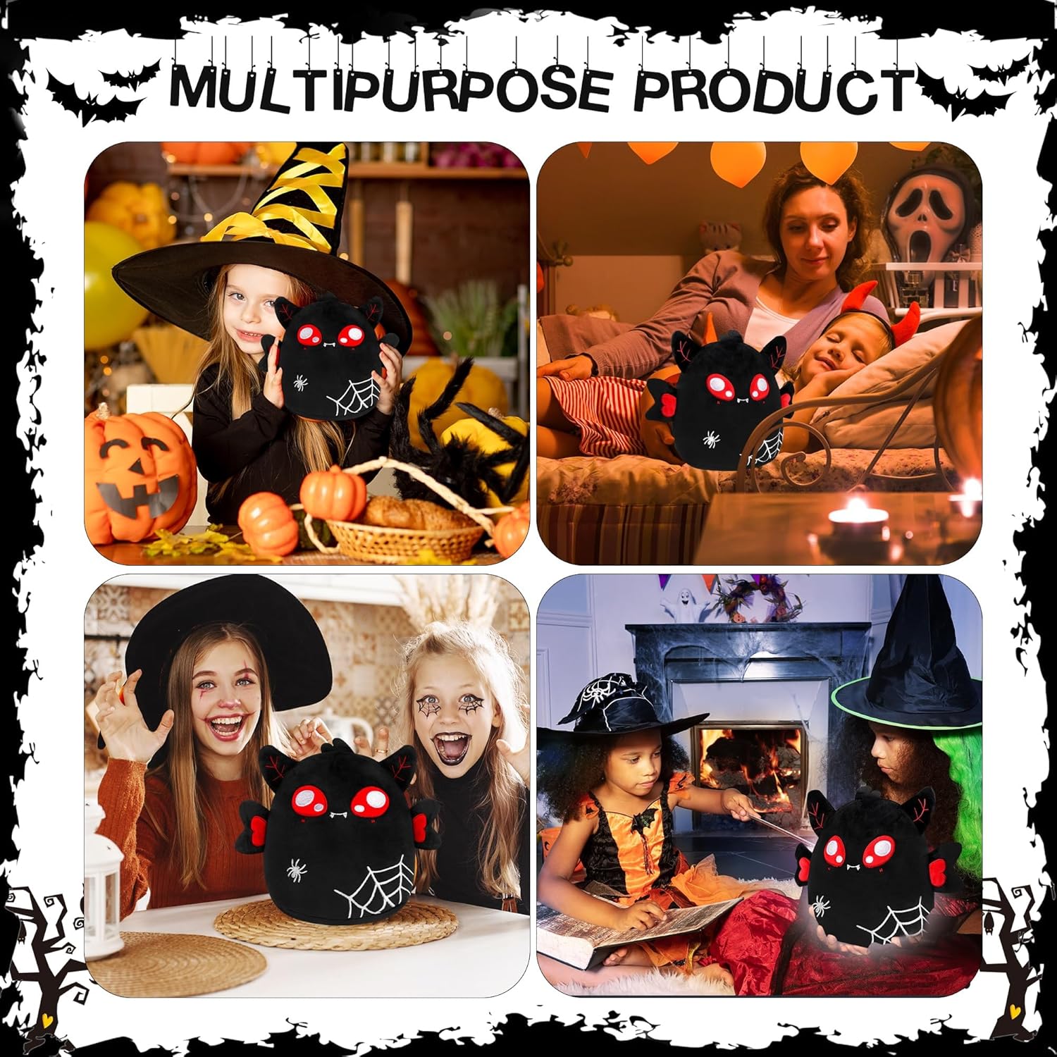 Halloween Spider Plush Pillow Toy