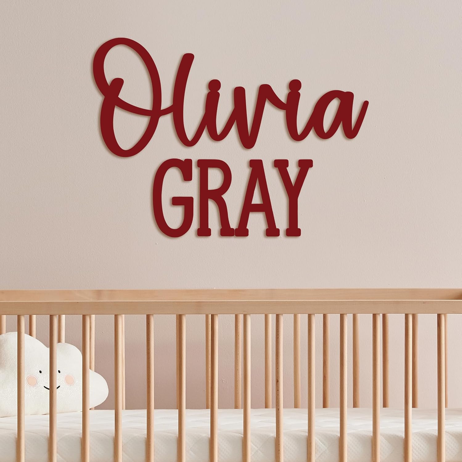 Custom Acrylic Baby Name Sign for Nursery Decor