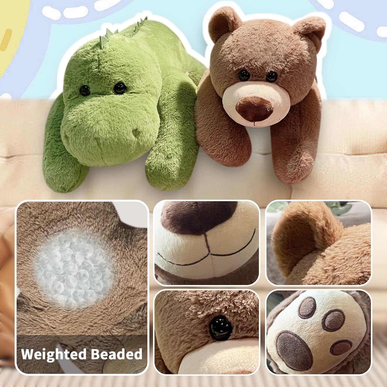 35 LB Weighted Bear Stuffed Animal