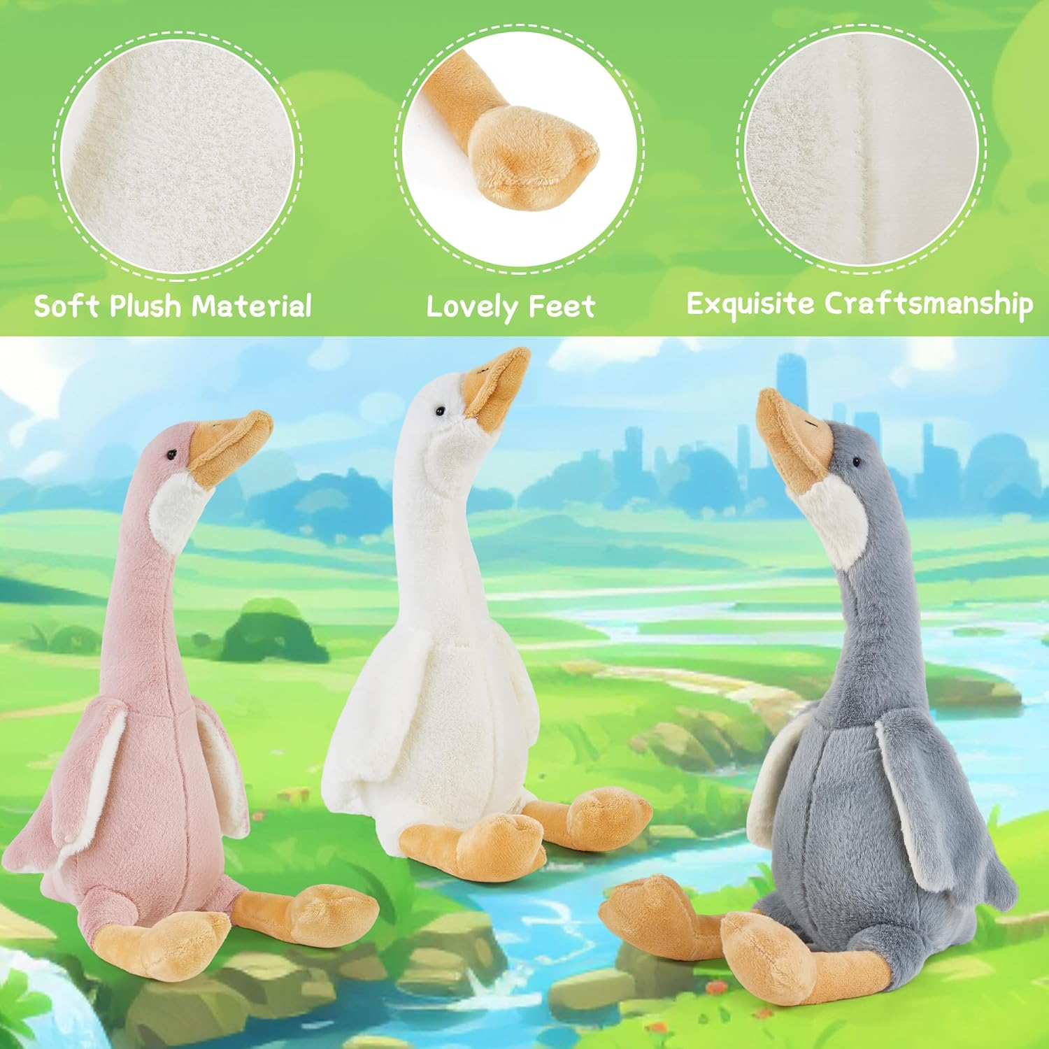 Heamoe Swan Plush Stuffed Animal 157inch