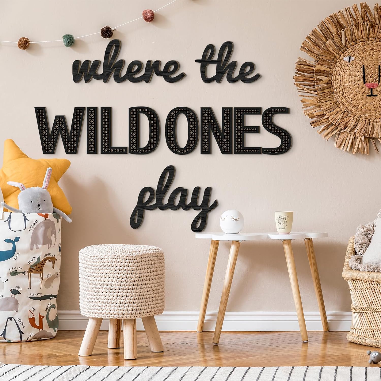 Beeveer Where the Wild Ones Play Wall Sign