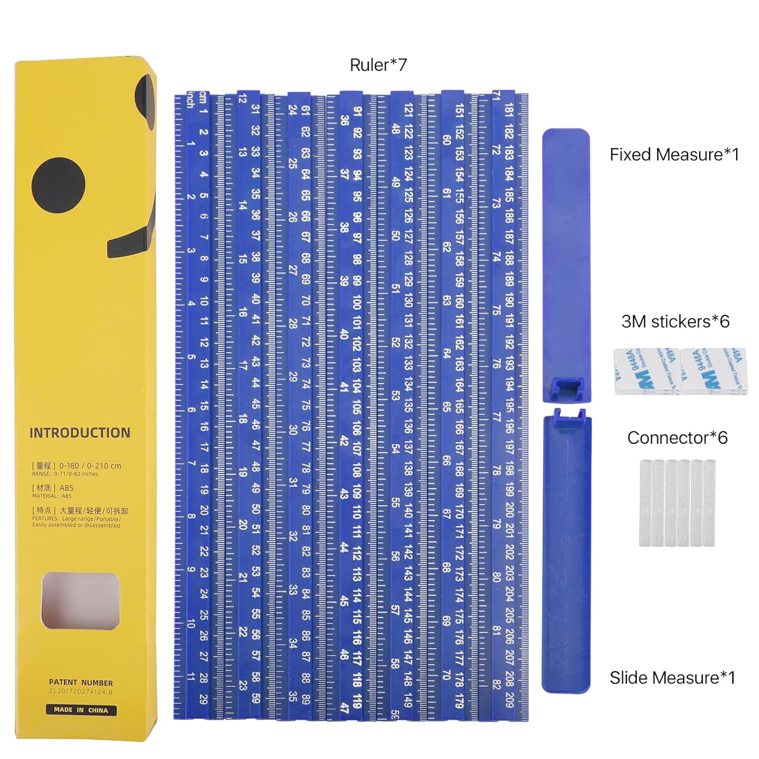 Portable 3D Wall Height Measurement Ruler for Kids