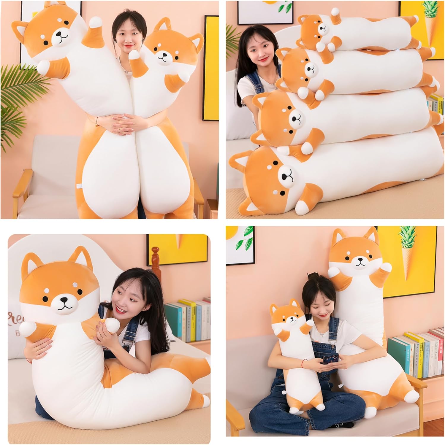 Long Shiba Inu Plush Pillow for Kids 1