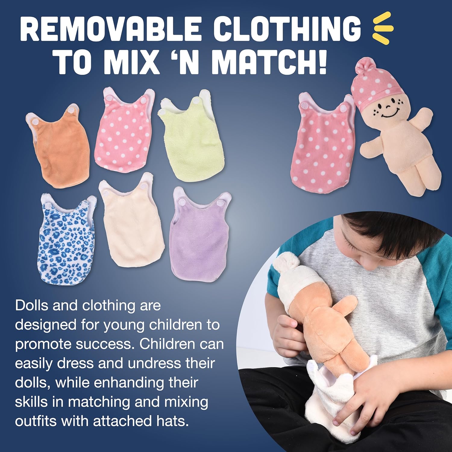 Creative Minds Soft Baby Doll Set of 6