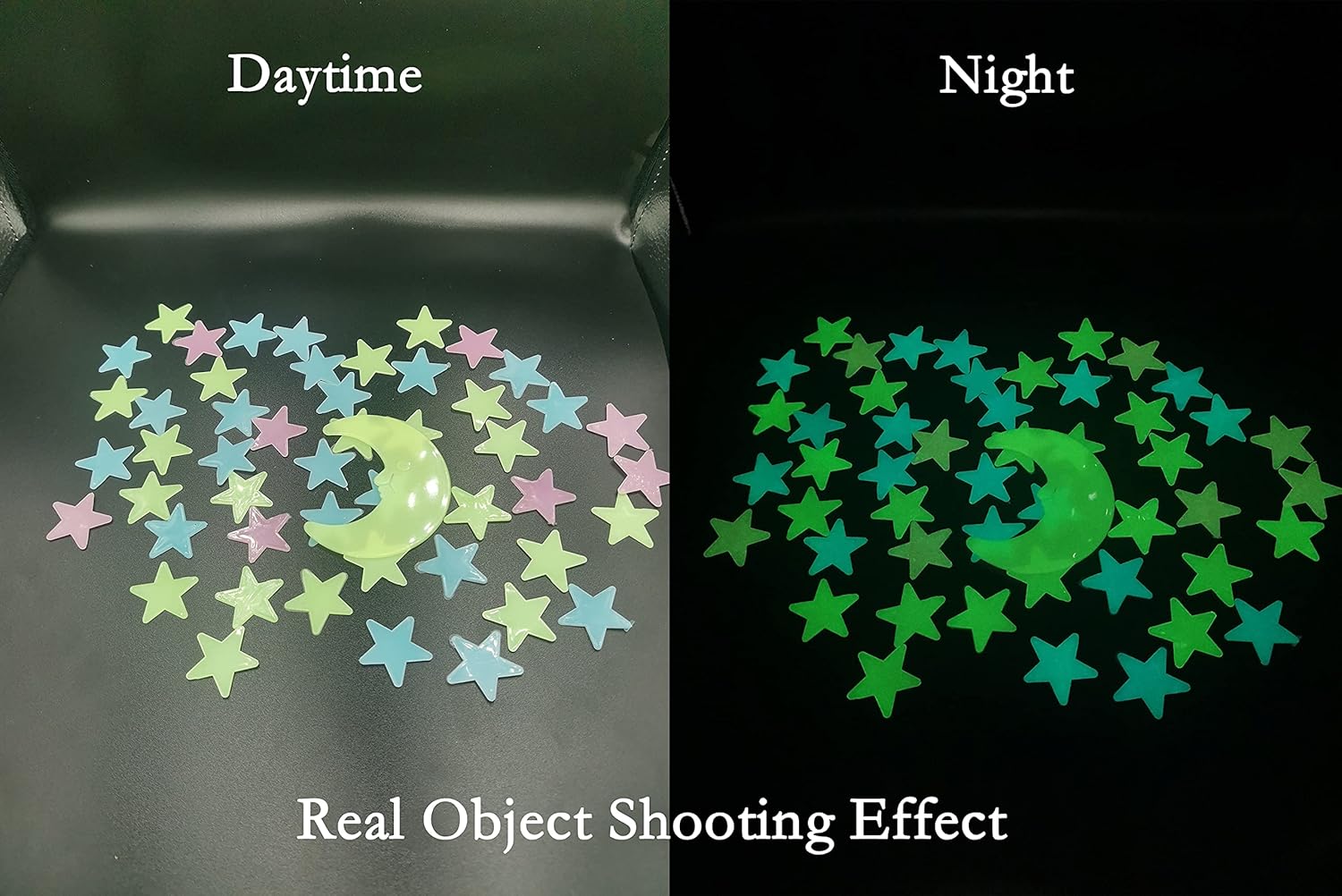 200 Pcs Glow in the Dark Stars and Moon Wall Stickers 1