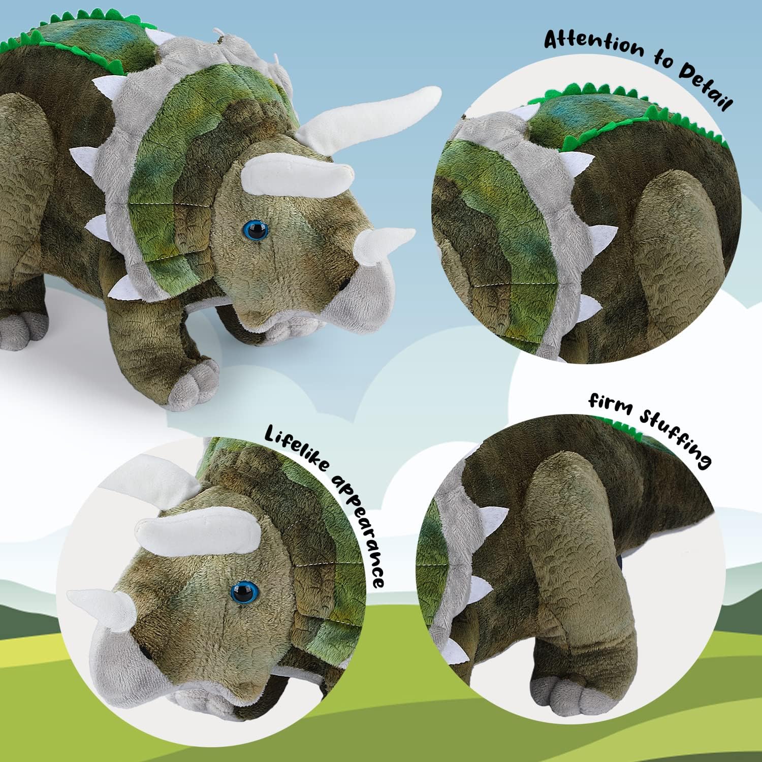 Dinosaur Plush Toy Triceratops Pillow