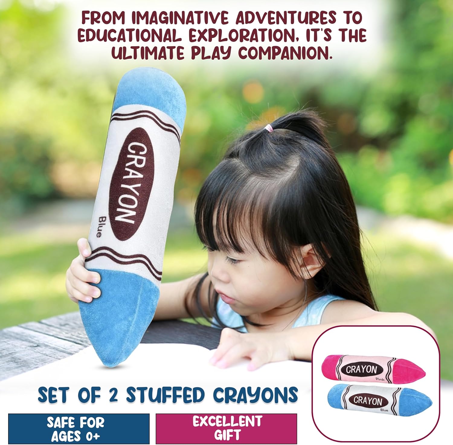 Forest Twelfth 14 Inch Stuffed Crayons Set