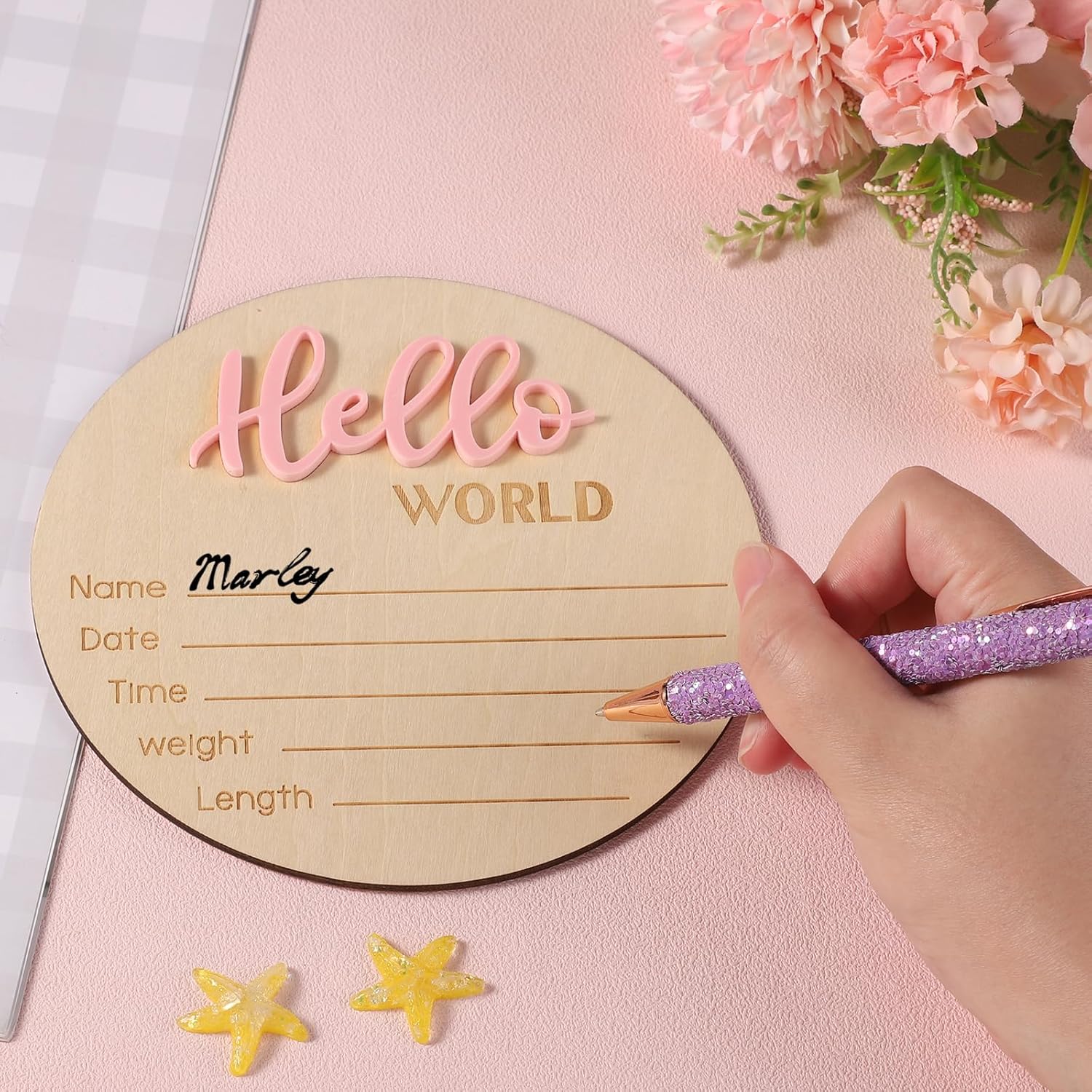 Hello World Newborn Welcome Sign