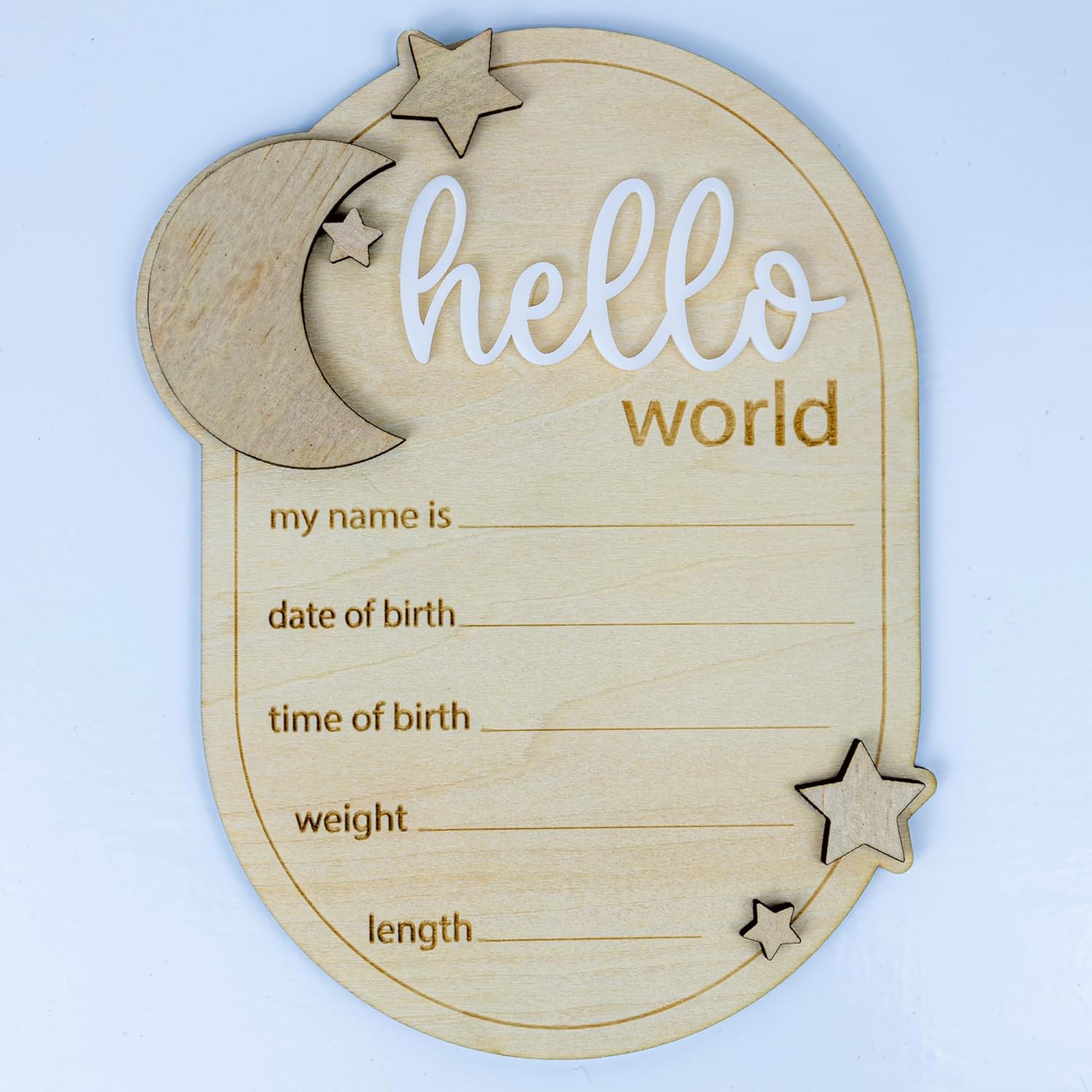 Baby Announcement Sign Hello World