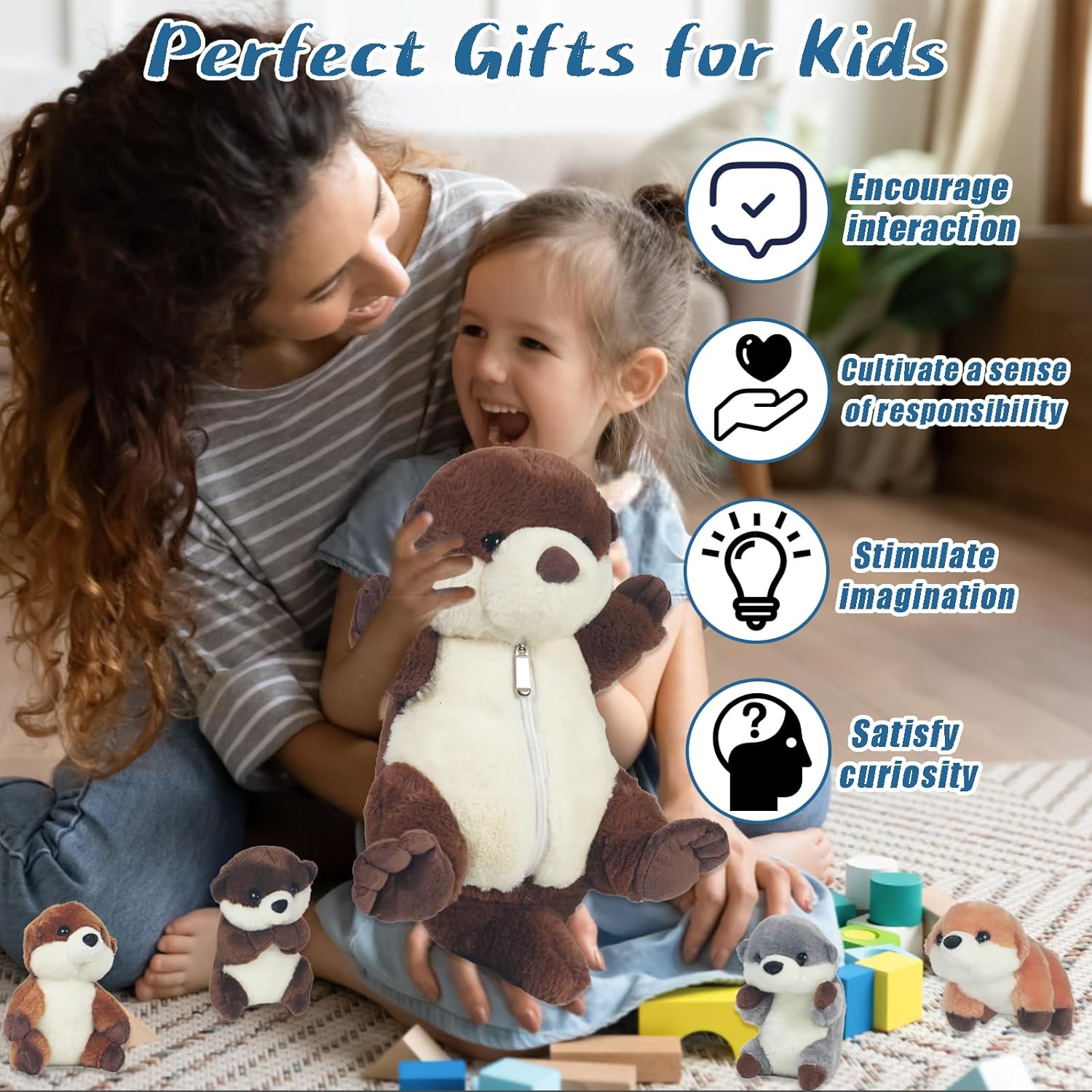 5 Pcs Sea Otter Plush Set