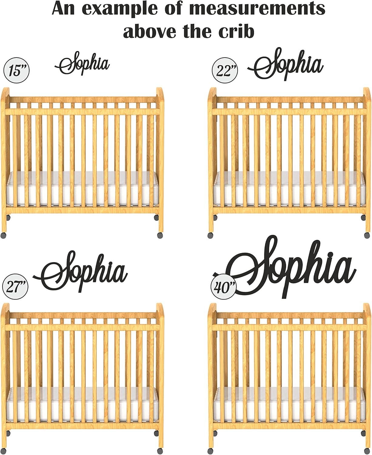 Personalized Wooden Name Sign for Nursery Wall Decor