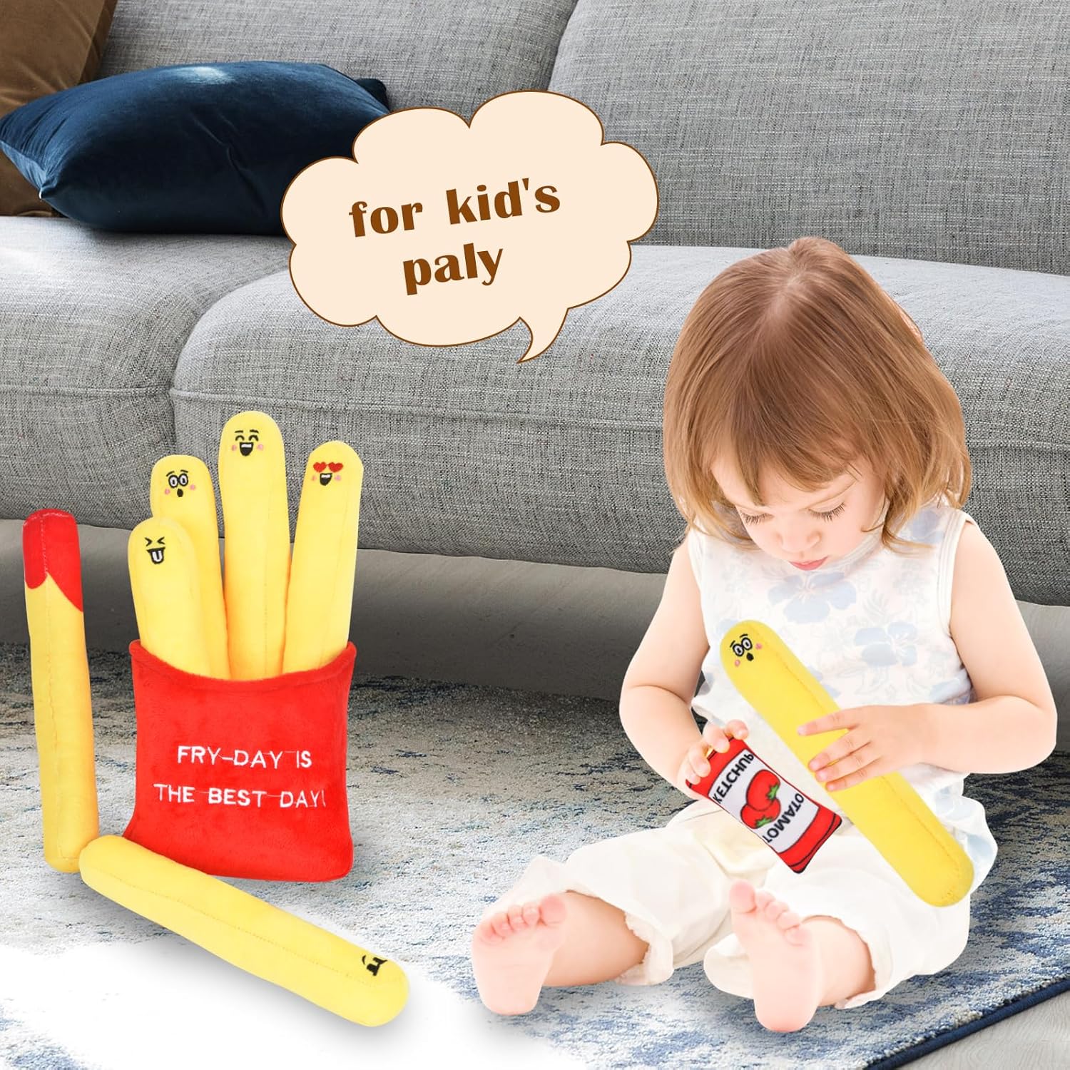 French Fries Plush Toy for Kids