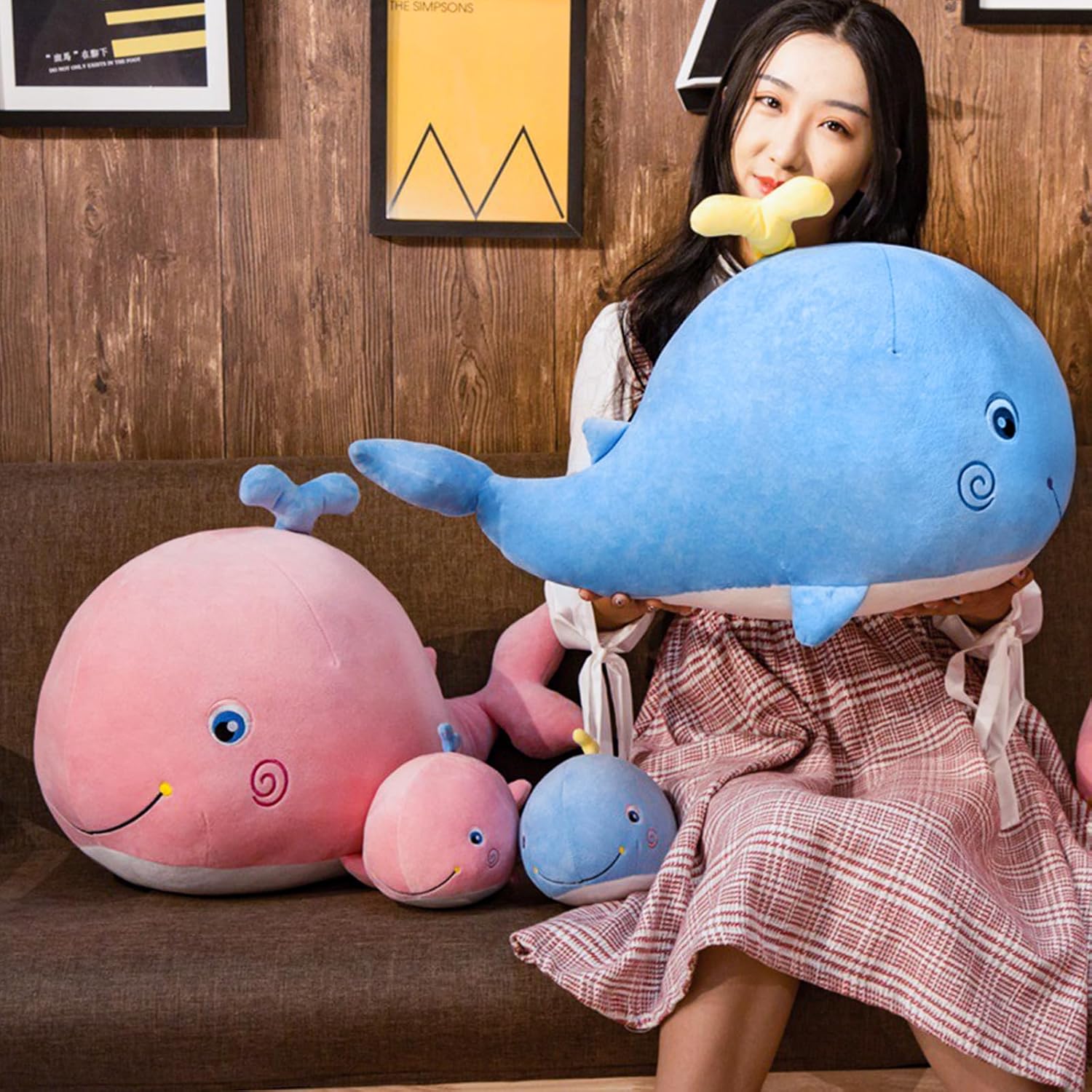 MUPI Blue Whale Plush Pillow Toy