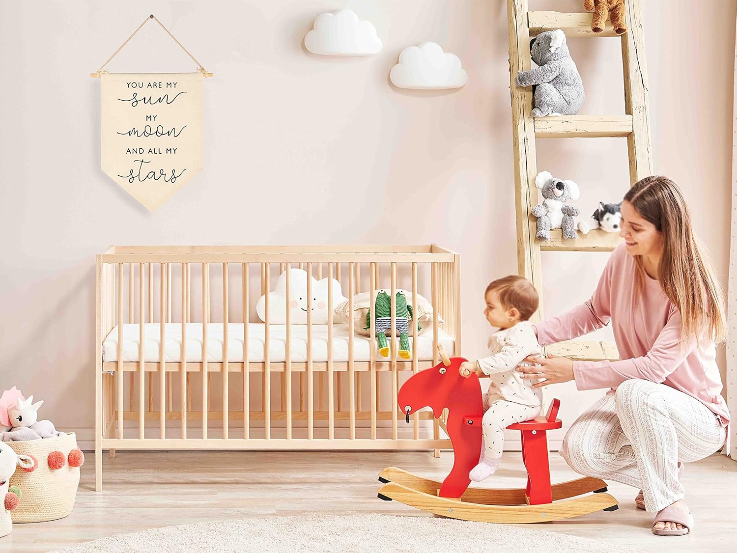 Nursery Wall Art Canvas Hanging Decor