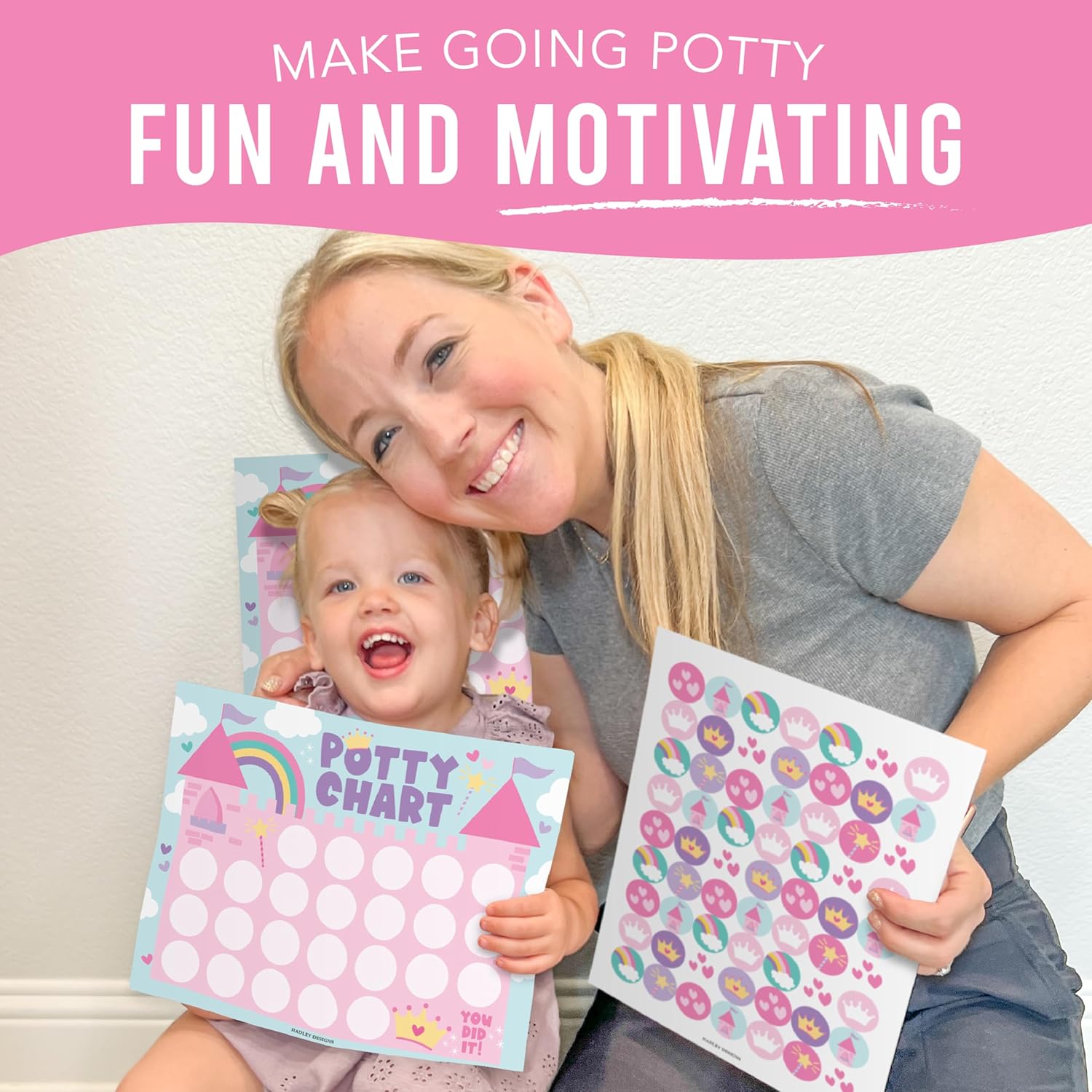 Hadley Designs Princess Potty Training Chart for Girl