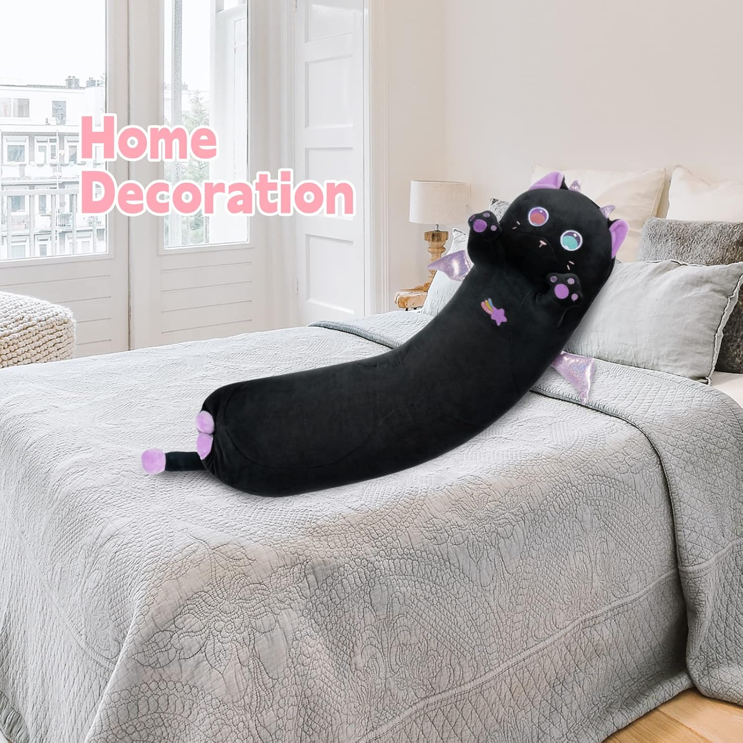Long Cat Plush Body Pillow for Kids