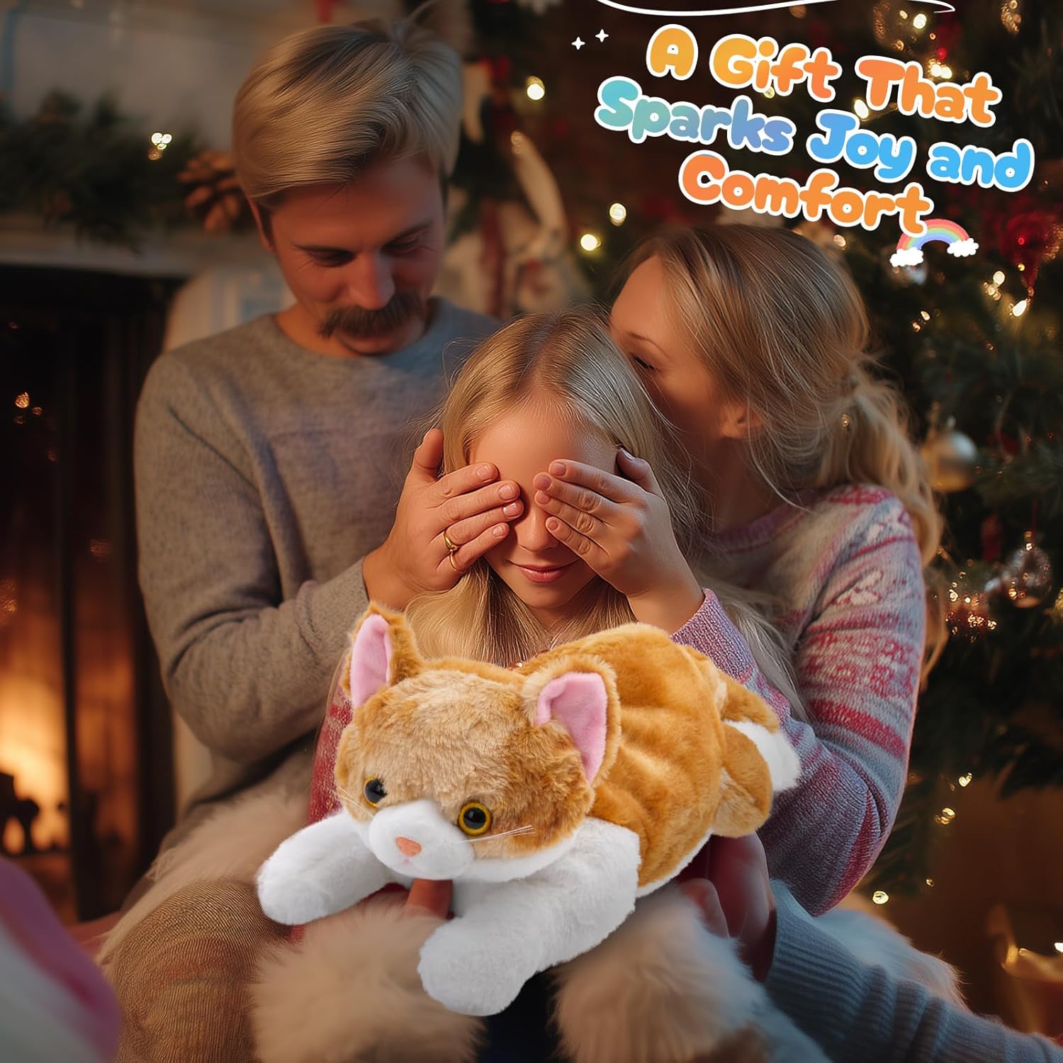 WeWill 15 Inch Cat Family Plush Set