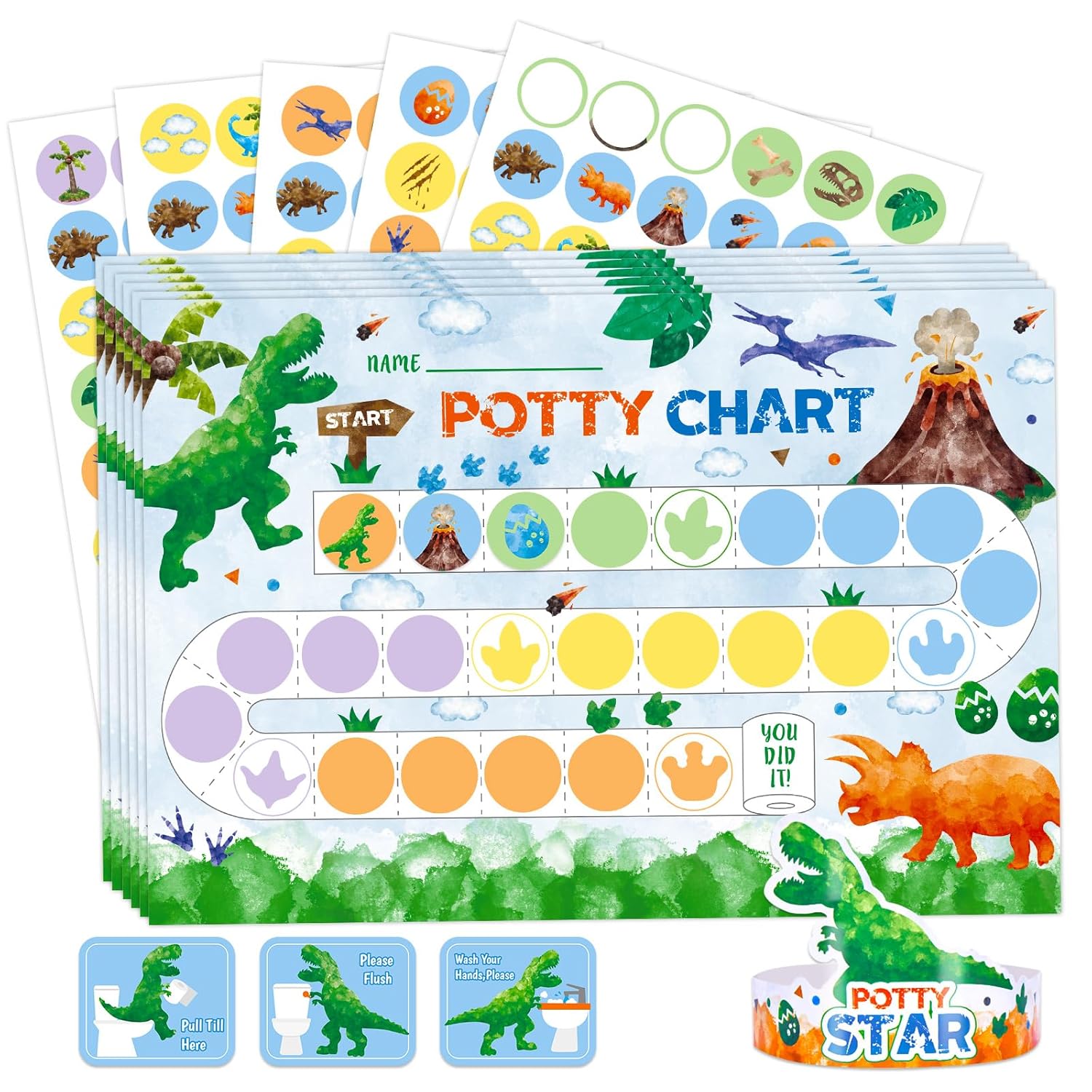 Wernnsai Potty Training Chart for Boys 1
