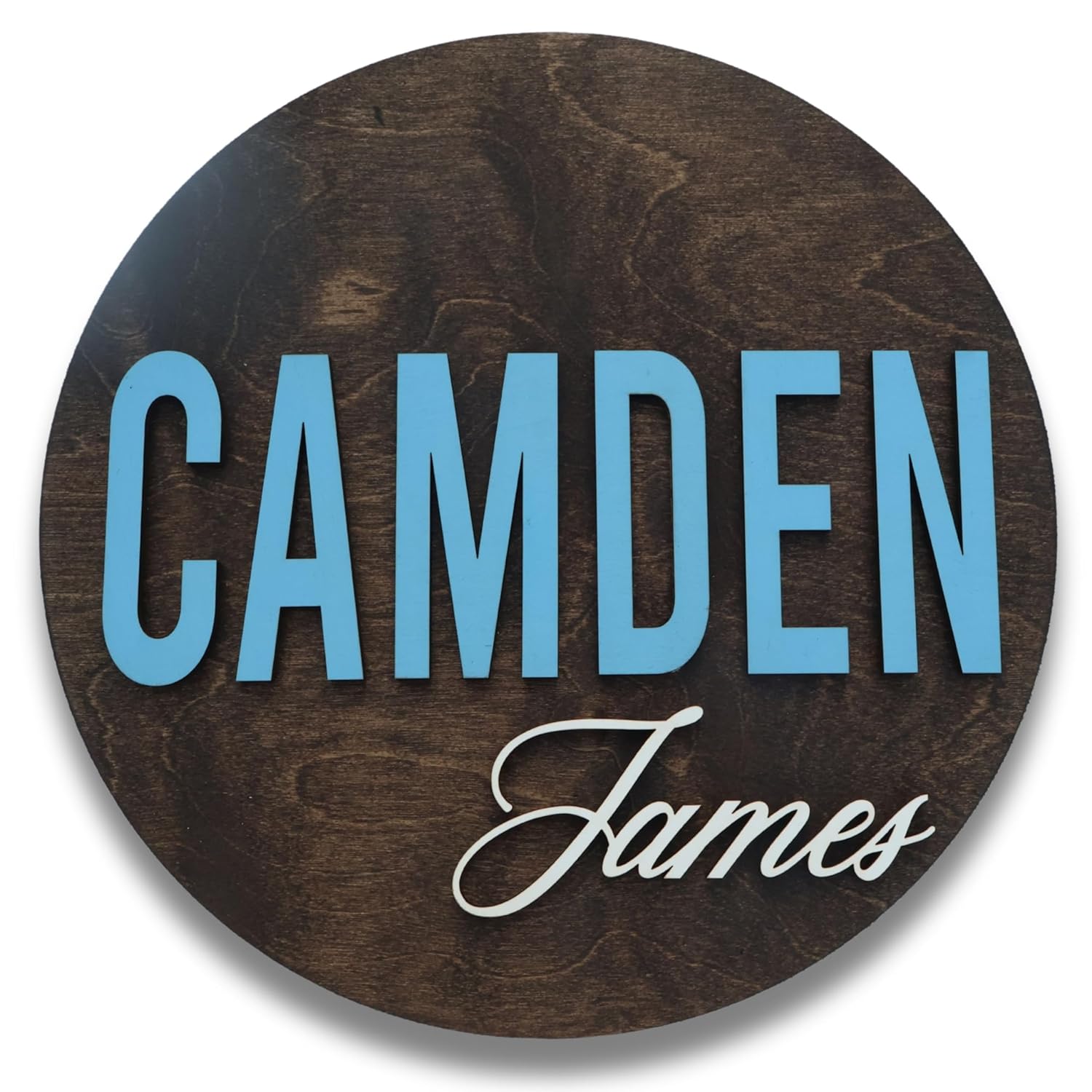 Custom Round Nursery Name Sign 1
