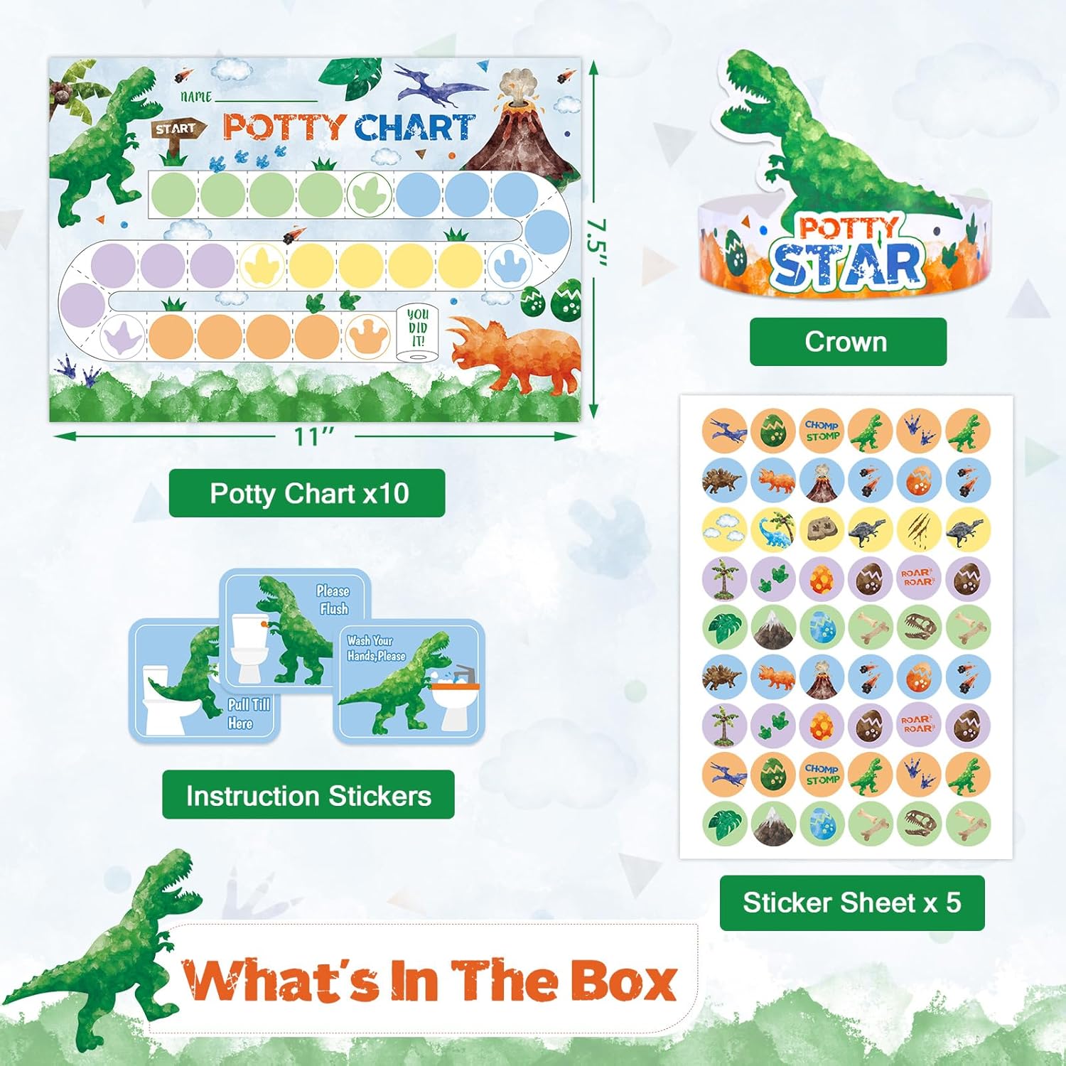 Wernnsai Potty Training Chart for Boys 1