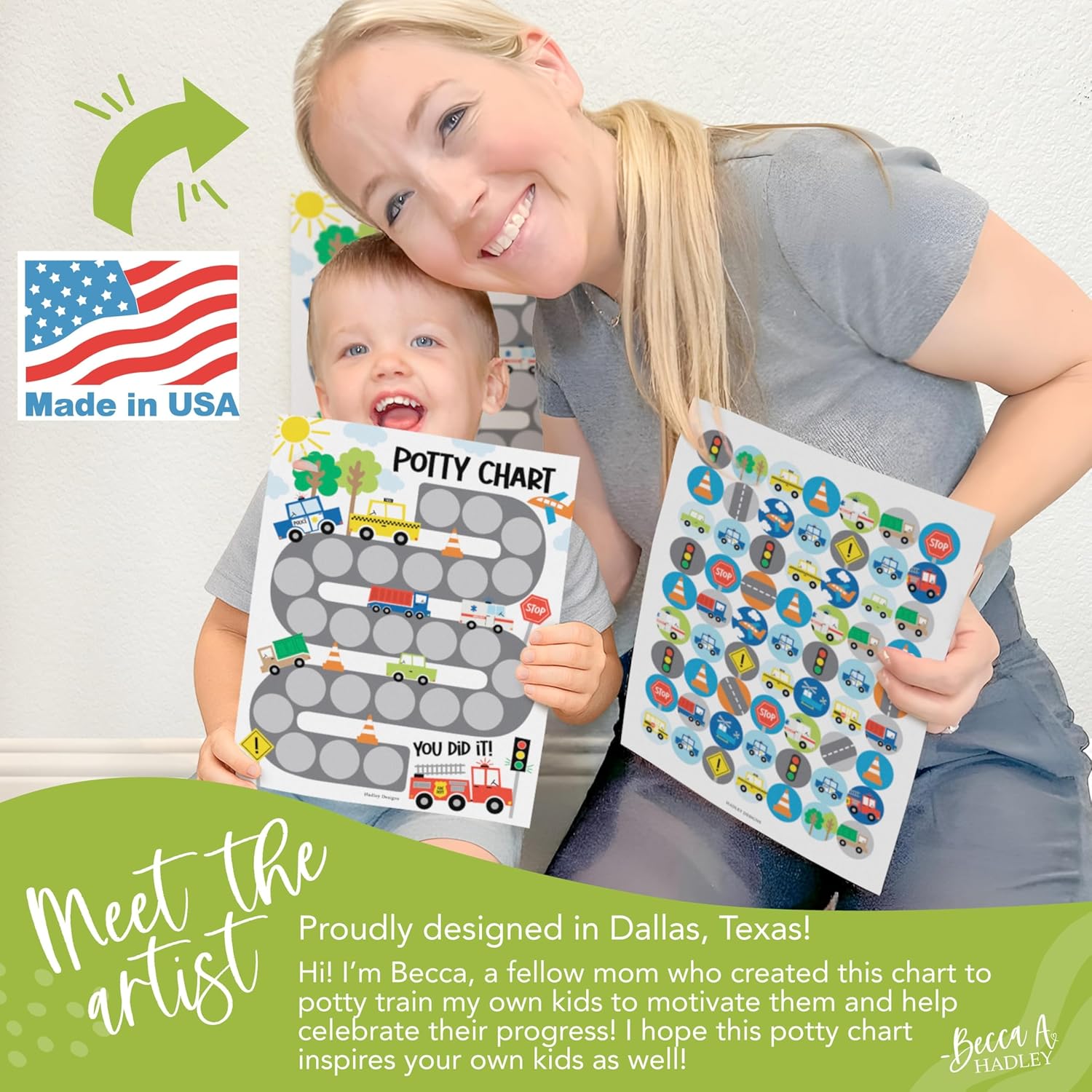 Hadley Designs Potty Training Chart for Boys 1