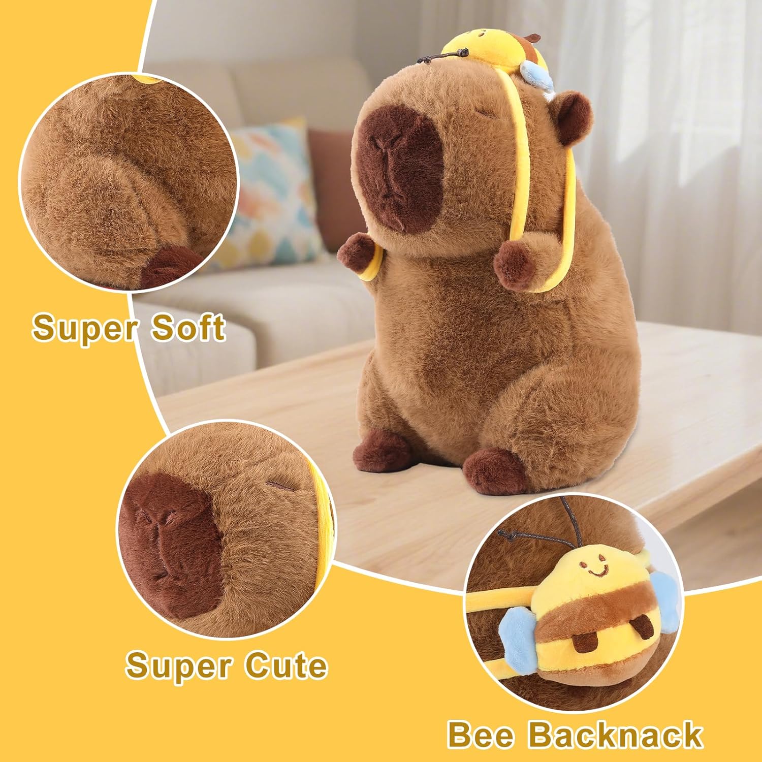 Capybara Plush Pillow Stuffed Animal Toy