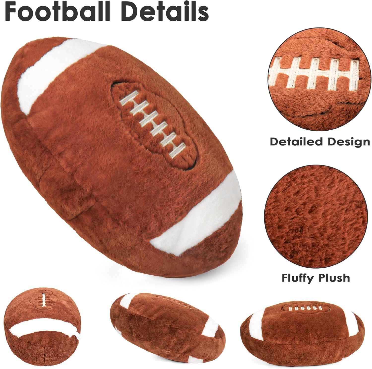 Wepop 18in Football Plush Pillow
