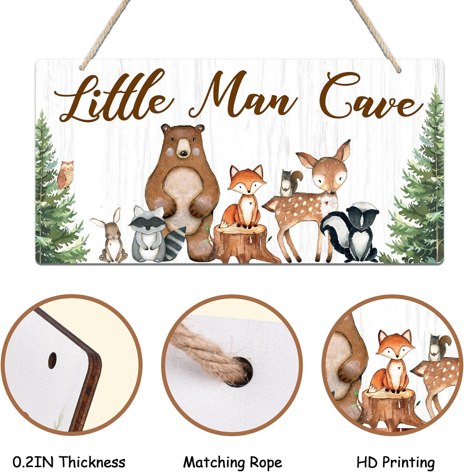 Uflashmi Little Man Cave Wall Sign