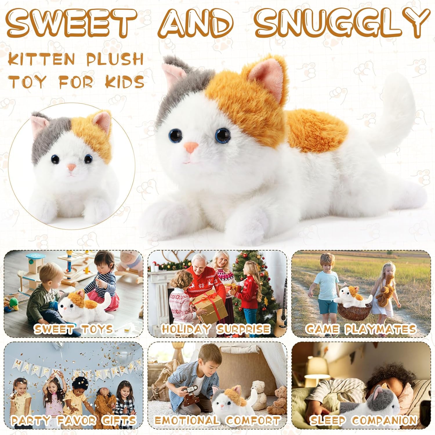Lunmon Weighted Cat Plush Pillow
