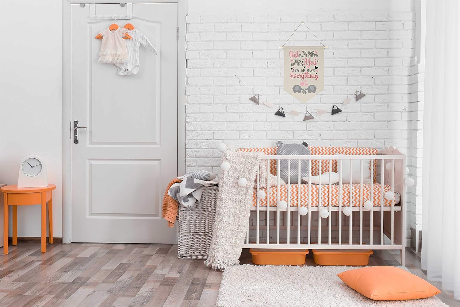 Elephant Family Wall Decor Banner Flag