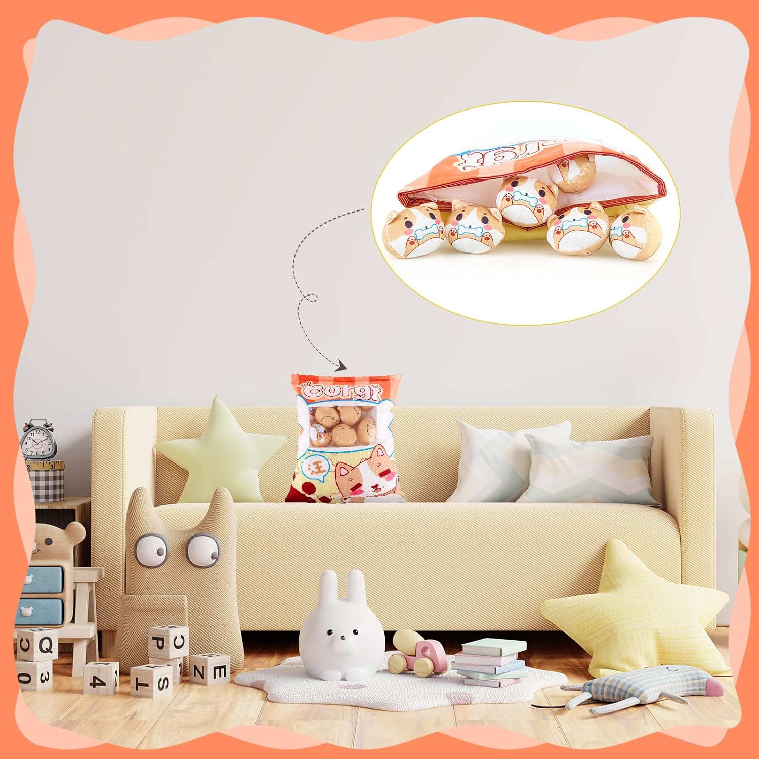 Civaner Cute Plush Pillow Kawaii Decor
