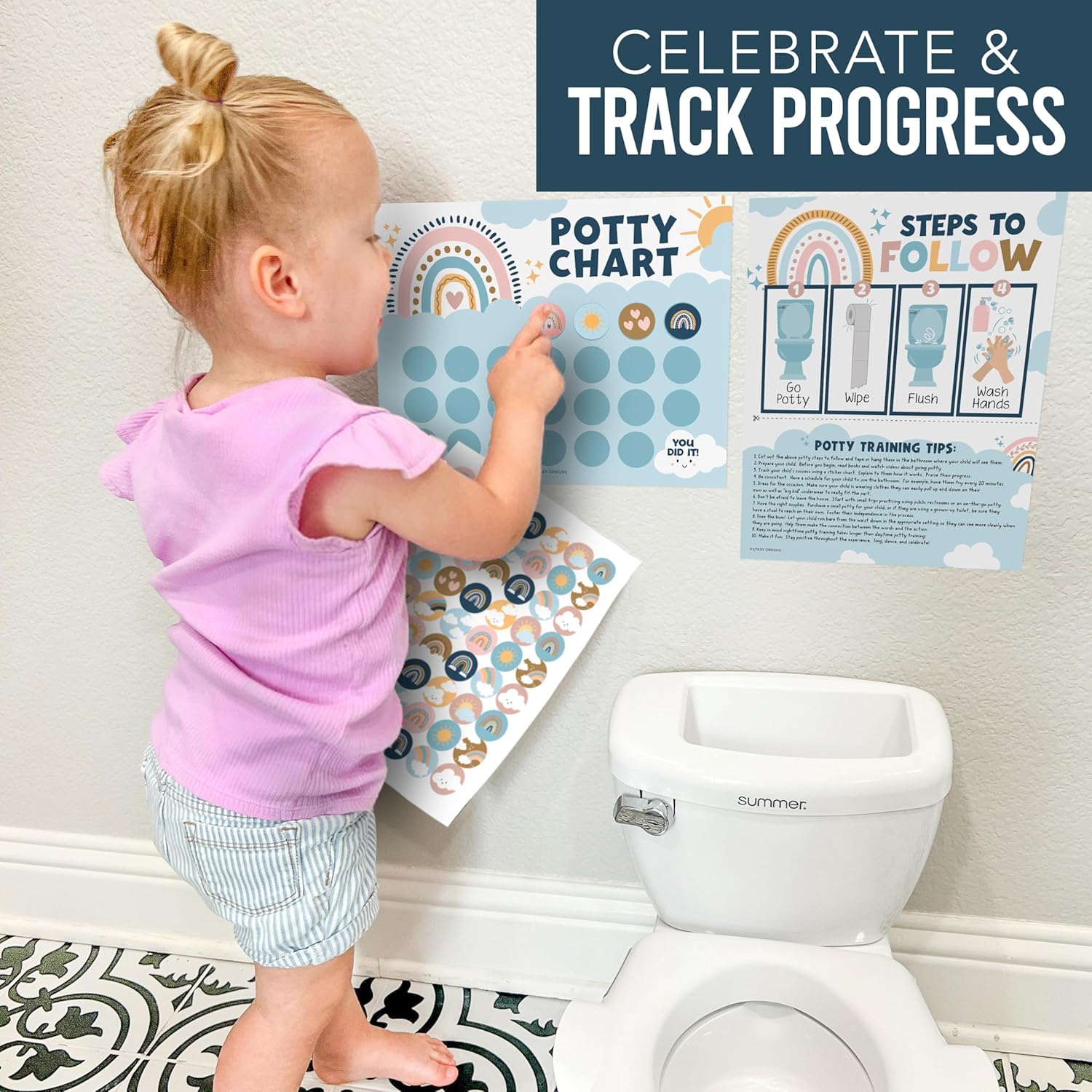 Hadley Designs Potty Training Chart for Girls 1