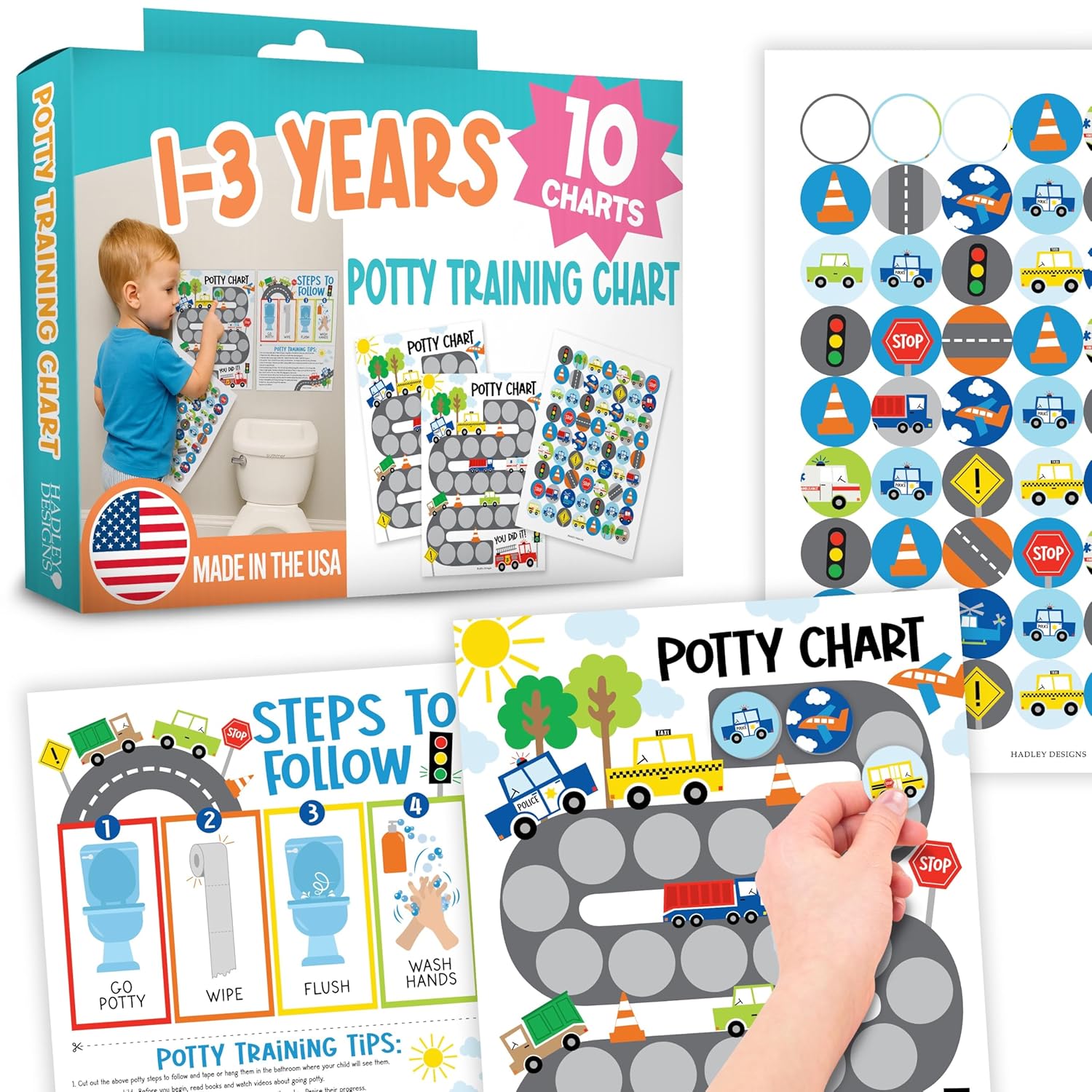 Hadley Designs Potty Training Chart for Boys 1