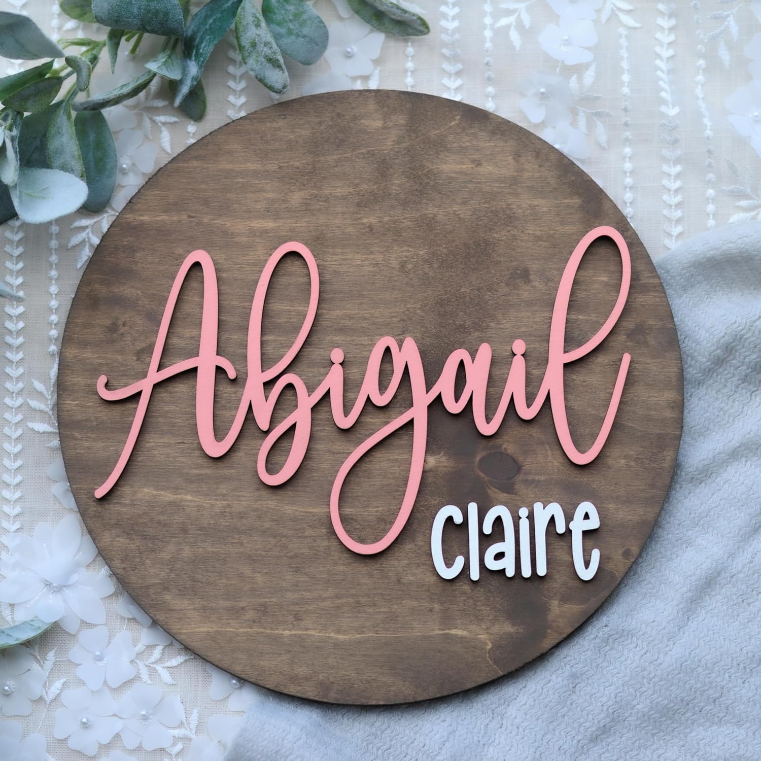 Custom 3D Baby Name Sign with 30 Colors