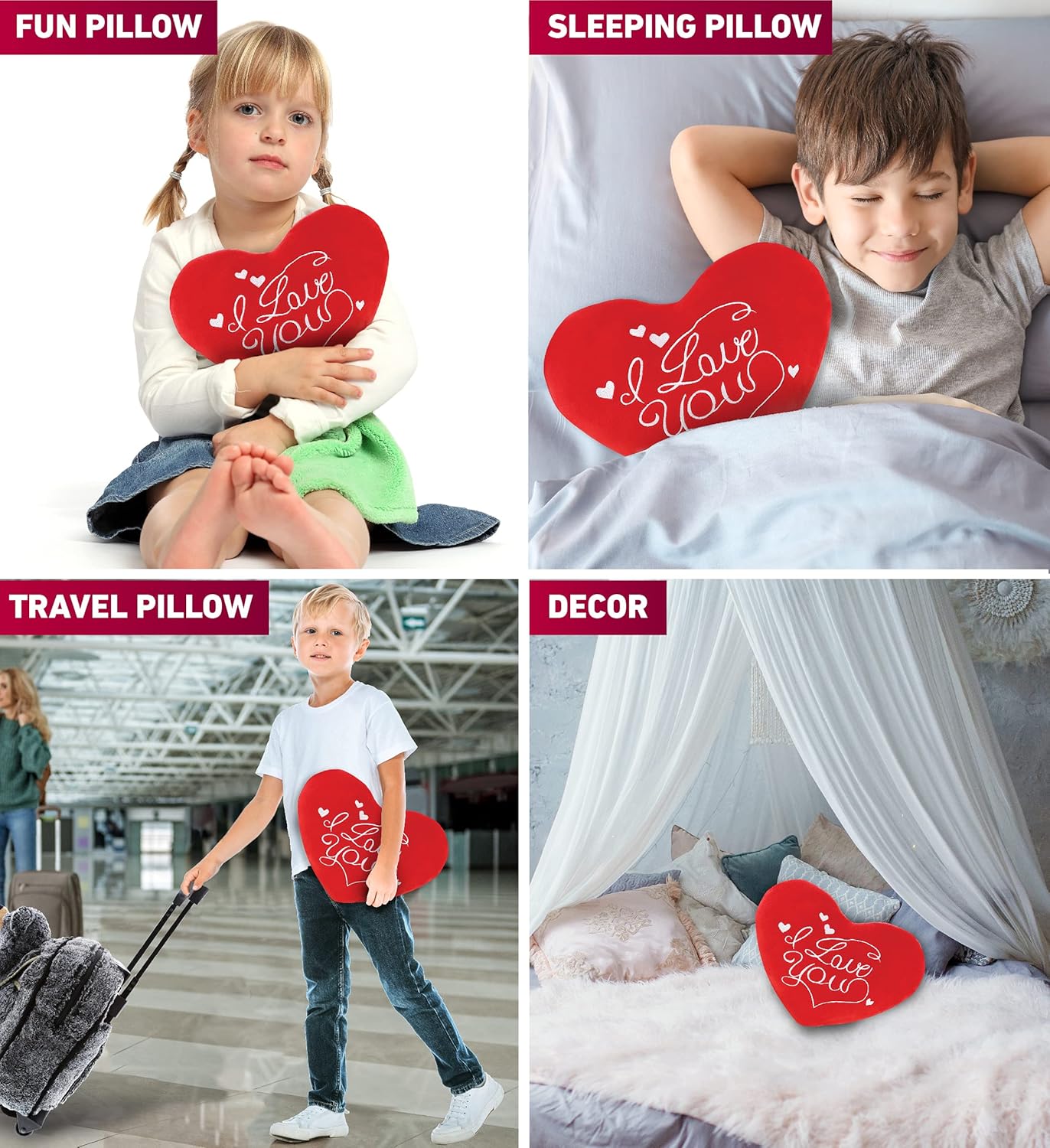 DolliBu I Love You Red Heart Pillow 1