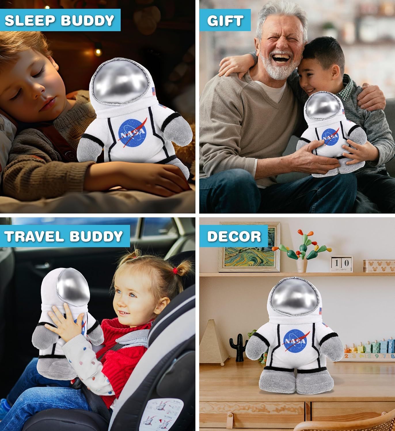 DolliBu Snug Mooshies Standing Astronaut Plush Toy