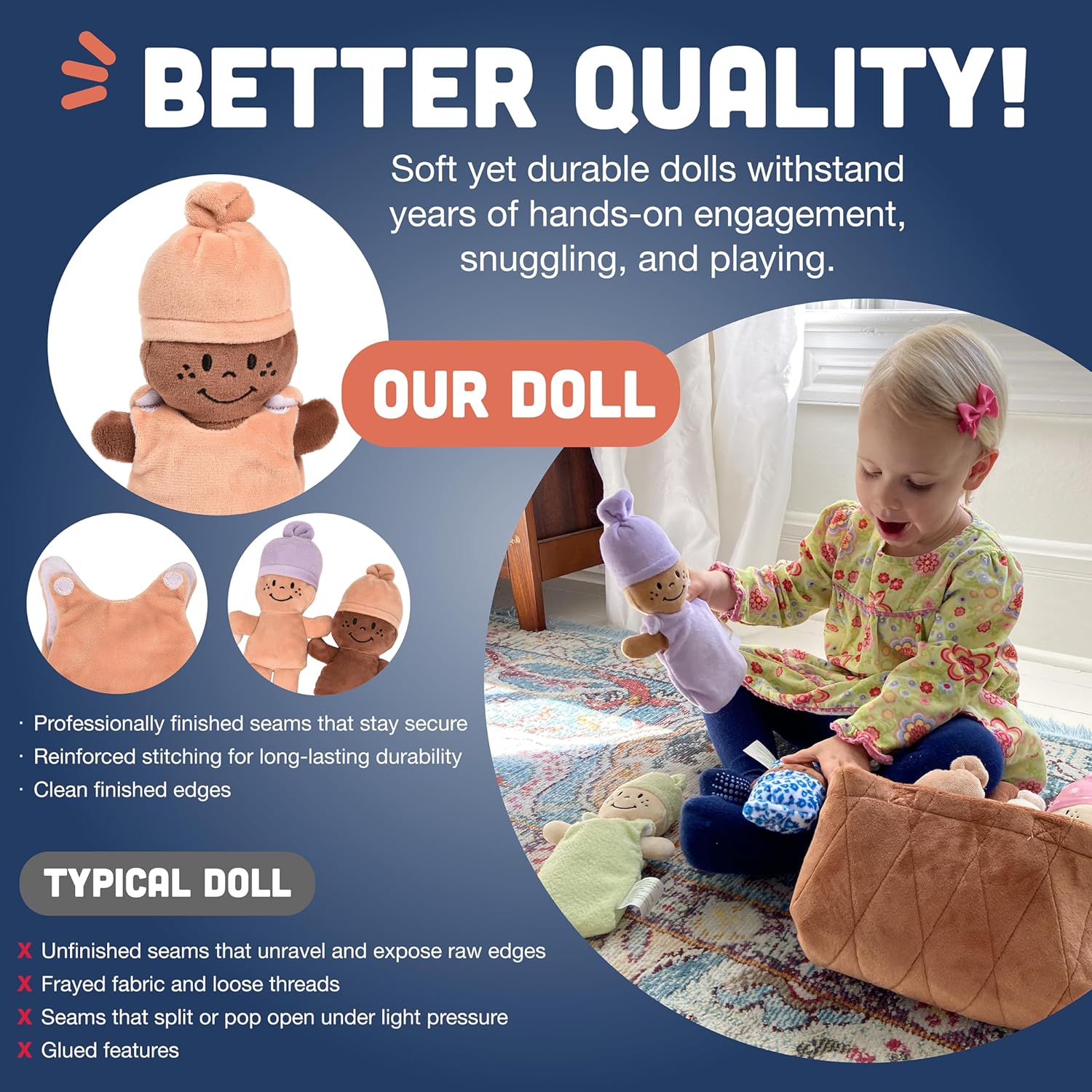 Creative Minds Soft Baby Doll Set of 6