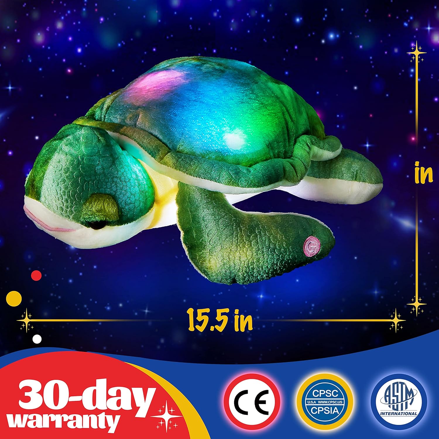 Glow Guards Musical Sea Turtle Plush Pillow