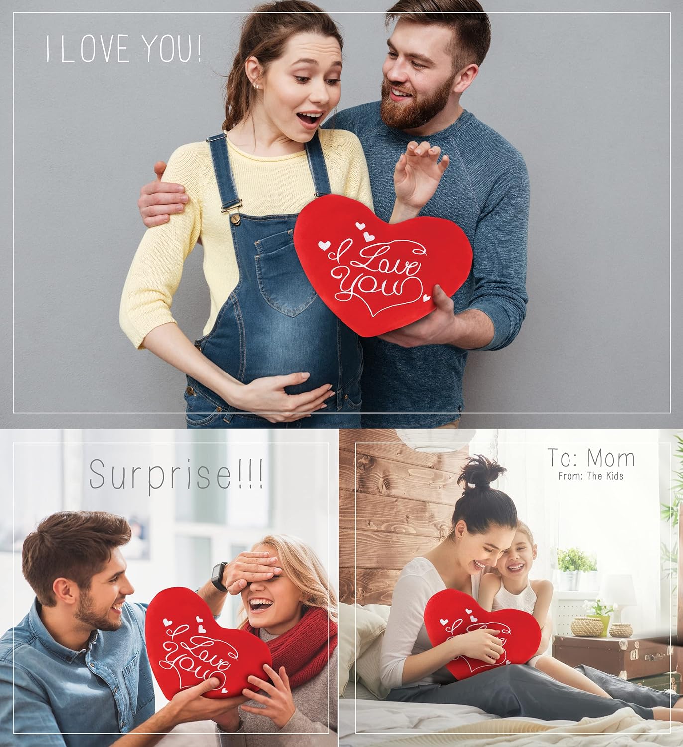 DolliBu I Love You Red Heart Pillow 1