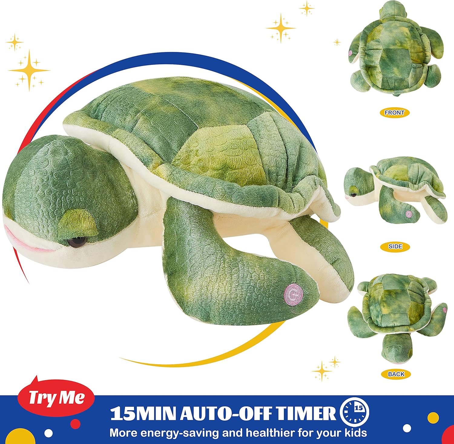 Glow Guards Musical Sea Turtle Plush Pillow