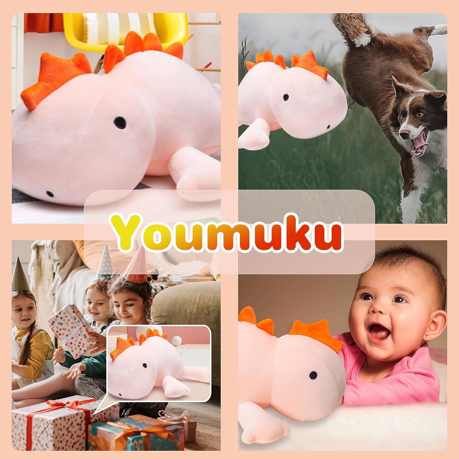 Weighted Dinosaur Plush Toy for Kids and Adults