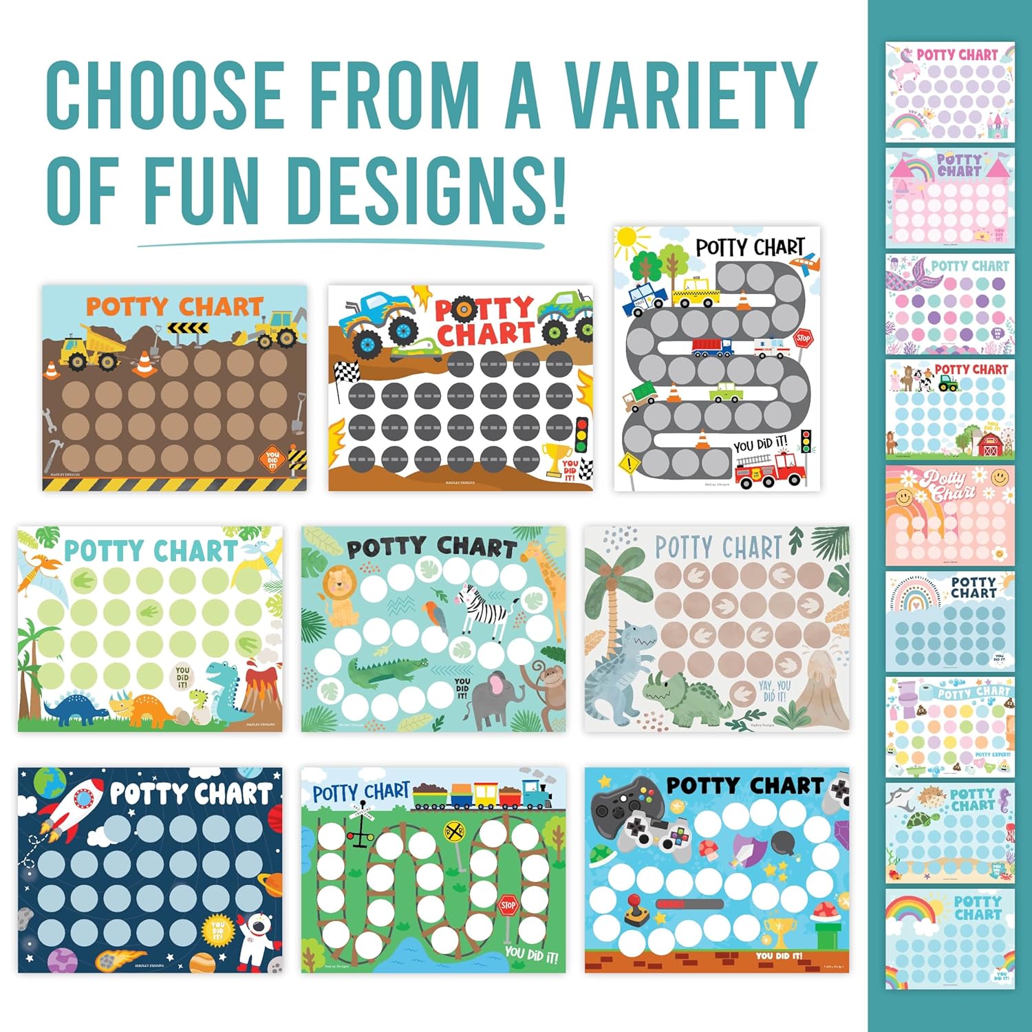 Hadley Designs Potty Training Chart for Boys 1