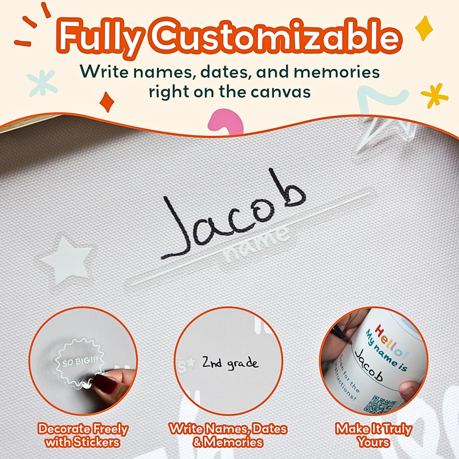 Customizable Kids Height Wall Chart 1